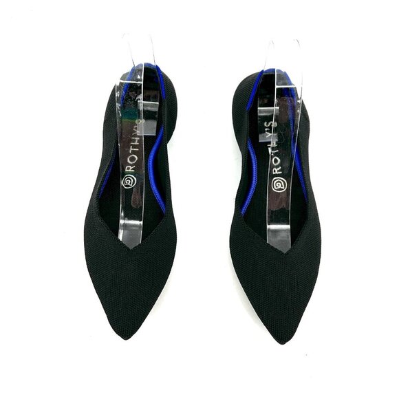 ROTHY'S Women's Black The Point Slip On Pointed Toe Ballet Flat Shoes Size 9.5 - Picture 3 of 9